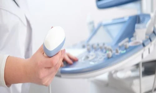 Cropped close up of a female doctor holding ultrasound scanner copyspace technology medicine health sonogram scanning vitality hospital clinic professional equipment qualified diagnostics sonography.